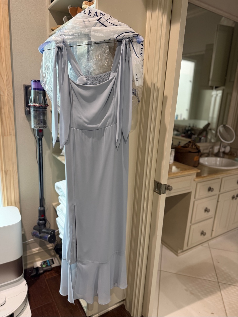 Show Me Your Mumu Claire Midi Dress in Steel Blue